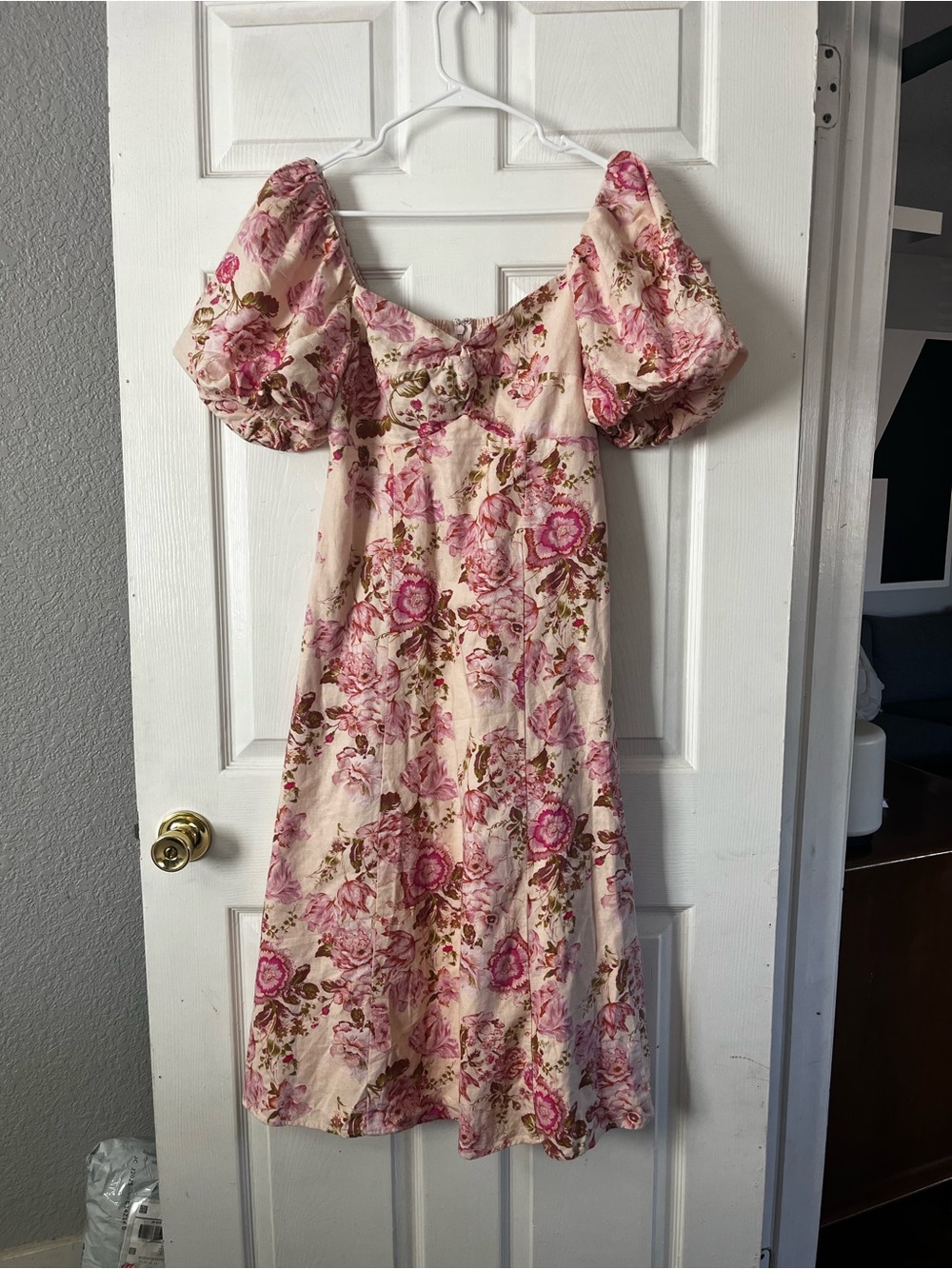 Avec Les Filles Pink Floral Midi Dress